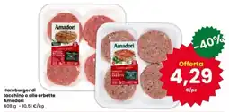 Interspar Hamburger di tacchino o alle erbette Amadori offerta