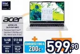 Unieuro Acer Aspire Lite offerta