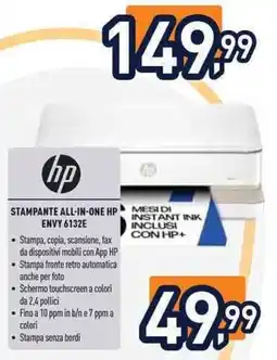 Unieuro Stampante all-in-one HP ENVY 6132E offerta