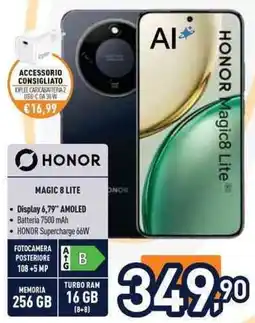 Unieuro Honor Magic 8 Lite offerta