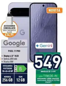 Unieuro Google Pixel 11 Pro offerta
