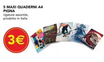 5 maxi quaderni a4 pigna
