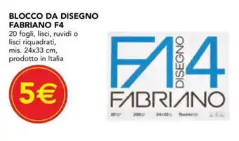 Blocco da disegno Fabriano F4