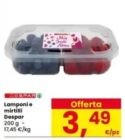 Interspar Lamponi e mirtilli Despar offerta