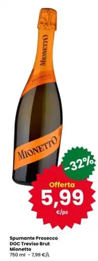 Interspar Spumante Prosecco DOC Treviso Brut Mionetto offerta