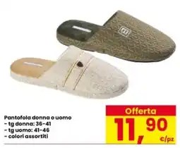 Interspar Pantofola donna o uomo offerta