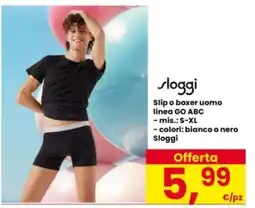 Interspar Slip o boxer uomo linea GO ABC Sloggi offerta