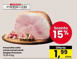 Interspar Prosciutto cotto senza conservanti Despar Premium offerta