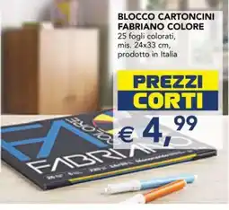 Esselunga Blocco cartoncini Fabriano colore offerta