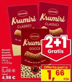 Interspar Biscotti Krumiri assortiti Bistefani offerta