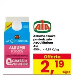Interspar Album d'uovo pastorizzato AeQuilibrium Aia offerta