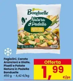Interspar Fagiolini, Carote Arancioni e Gialle, Piselli e Patate Natura in Padella Bonduelle offerta