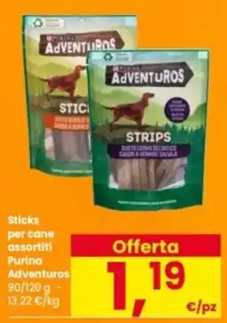 Interspar Sticks per cane assortiti Purina Adventuros offerta