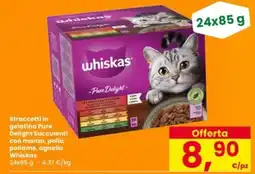 Interspar Straccetti in gelatina Pure Delight Whiskas offerta