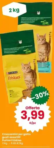 Interspar Crocchettini per gatto gusti assortiti Purina Friskies offerta