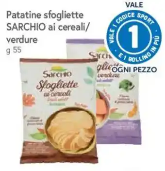 Patatine sfogliette Sarchio ai cereali/verdure