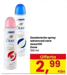 Interspar Deodorante spray advanced care assortiti Dove offerta