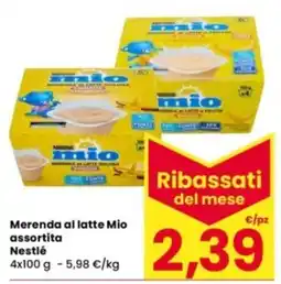 Interspar Merenda al latte Mio assortita Nestlé offerta