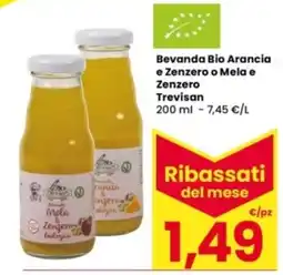 Interspar Bevanda Bio Arancia e Zenzero o Mela e Zenzero Trevisan offerta