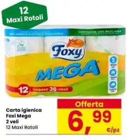 Interspar Carta igienica Foxy Mega offerta