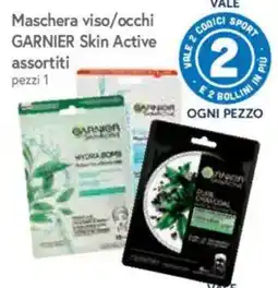 Galassia Maschera viso/occhi Garnier Skin Active assortiti offerta