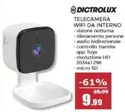 Happy Casa Telecamera wifi da interno Dictrolux offerta