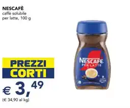 Esselunga Nescafé caffè solubile per latte offerta