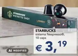 Esselunga Starbucks ristretto shot offerta