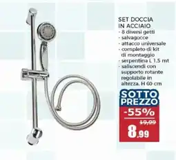 Happy Casa Set doccia in acciaio offerta