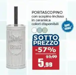 Happy Casa Portascopino con scopino incluso in ceramica offerta
