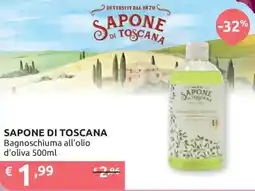 Ipersoap Sapone di Toscana Bagnoschiuma all’olio d’oliva offerta
