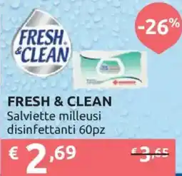 Ipersoap Fresh & Clean Salviette milleusi disinfettanti offerta