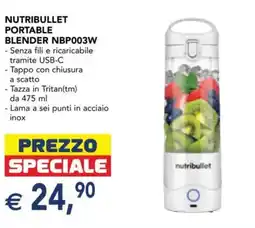Esselunga Nutribullet portable blender offerta
