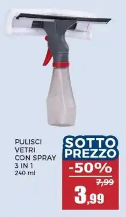 Happy Casa Pulisci vetri con spray 3 in 1 offerta