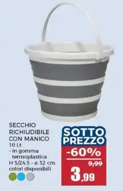 Happy Casa Secchio richiudibile con manico offerta