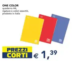Esselunga ONE COLOR quaderno A4 offerta