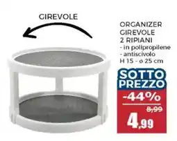 Happy Casa Organizer girevole 2 ripiani offerta