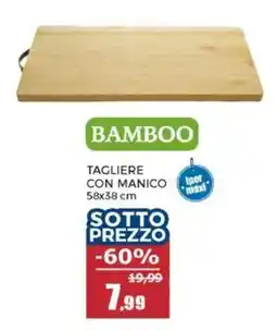Happy Casa Tagliere con manico Bamboo offerta