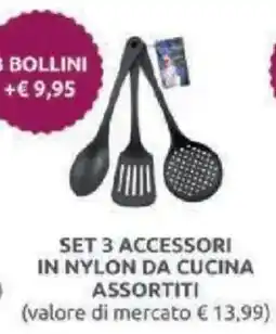 Ipersoap Set 3 accessori in nylon da cucina assortiti offerta