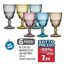 Happy Casa 6 calici barocco in vetro offerta