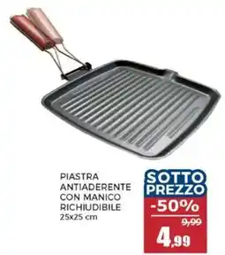 Happy Casa Piastra antiaderente con manico richiudibile offerta