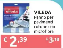 Ipersoap Vileda panno per pavimenti cotone con microfibra offerta