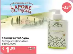 Ipersoap Sapone di Toscana Detergente intimo all’olio d’oliva offerta