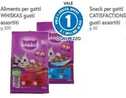 IperFamila Snack per gatti Catisfactions offerta