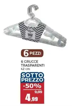 Happy Casa 6 grucce trasparenti offerta