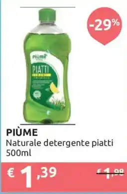 Ipersoap Piùme Naturale detergente piatti offerta