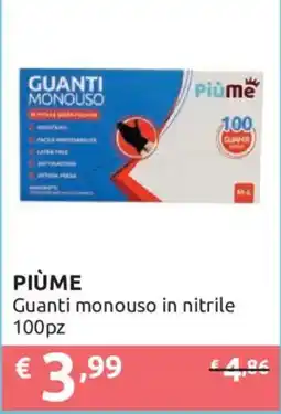 Ipersoap Piùme guanti monouso in nitrile offerta