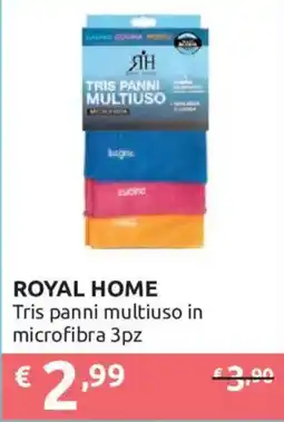 Ipersoap Royal Home Tris panni multiuso in microfibra offerta