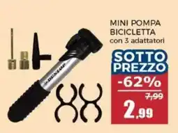 Happy Casa Mini pompa bicicletta Dunlop offerta