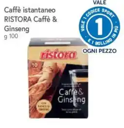 Galassia Caffè istantaneo RISTORA Caffè & Ginseng offerta
